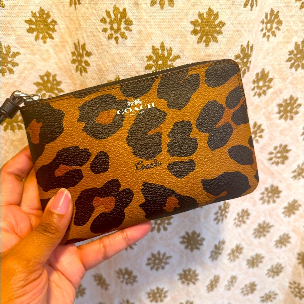 Coach Leopard Print Wristlet